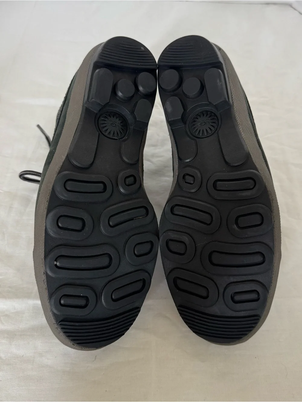 UGG Black Lace-Up Ankle Booties with Shearling Size 9.5